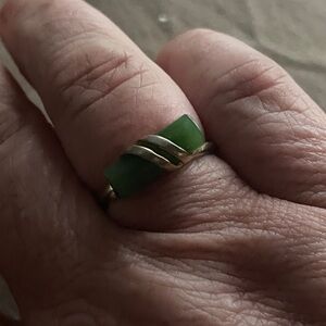 Elegant Green and Gold Ring